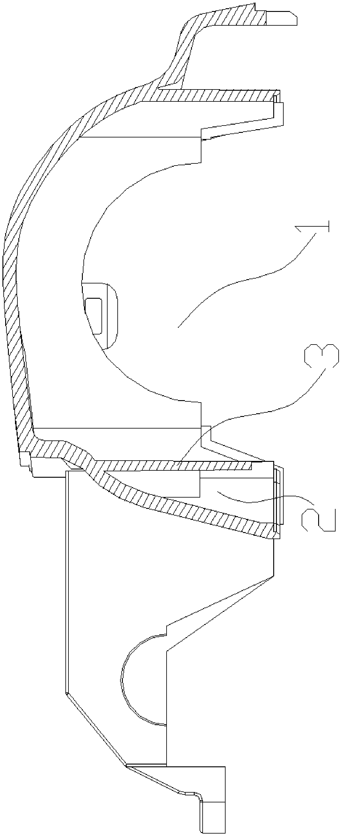 Dust collector and dust collector shell with retaining ribs