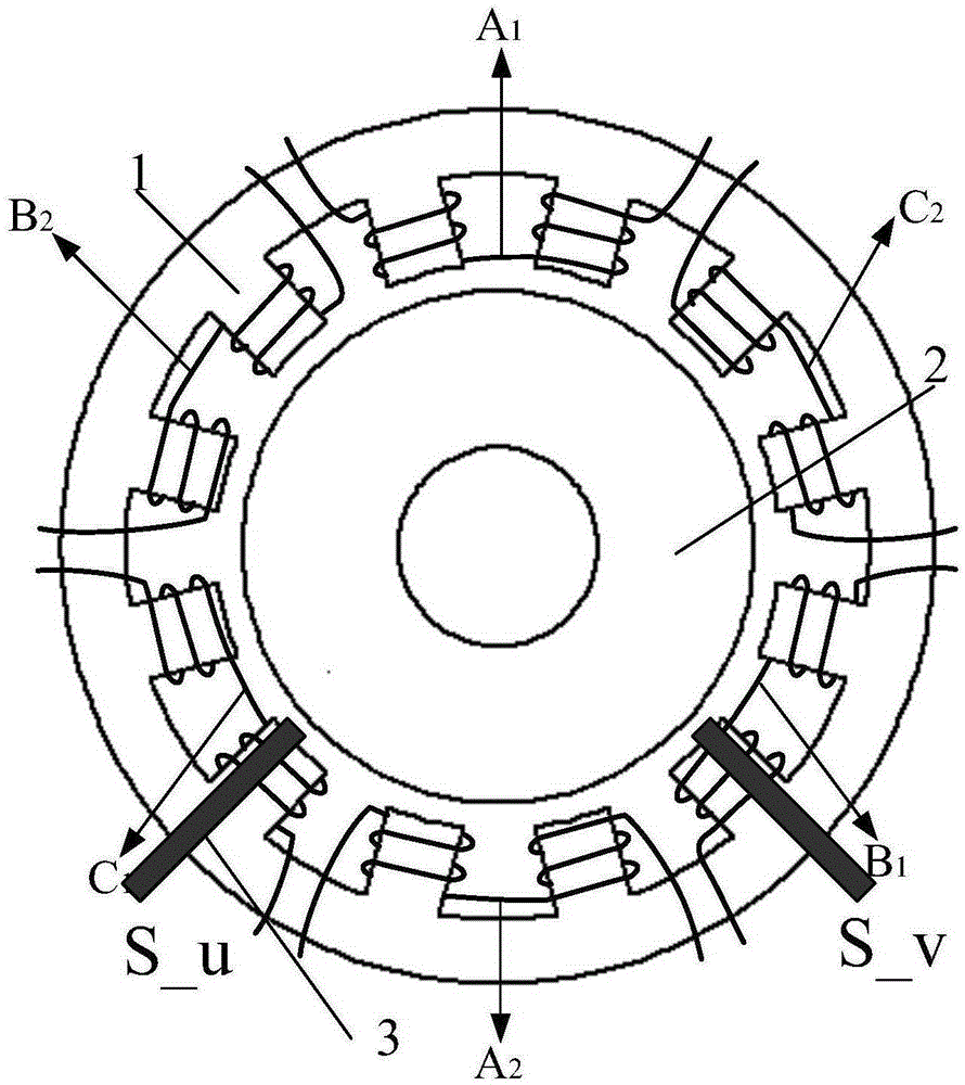 Unified-winding bearingless motor and drive control system thereof