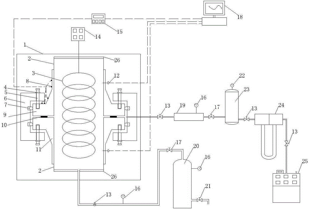 Leakage detecting device of high-temperature flange connecting system