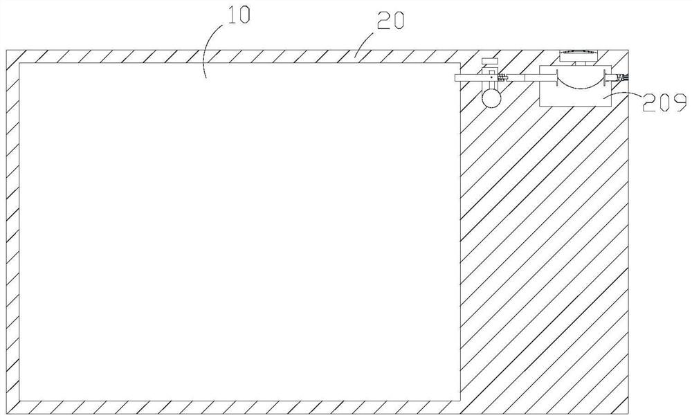 Warehouse locking structure of logistics robot