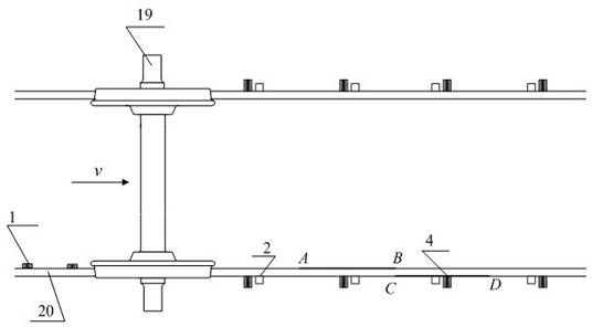 Non-contact dynamic detection device and detection method for tire tread defects