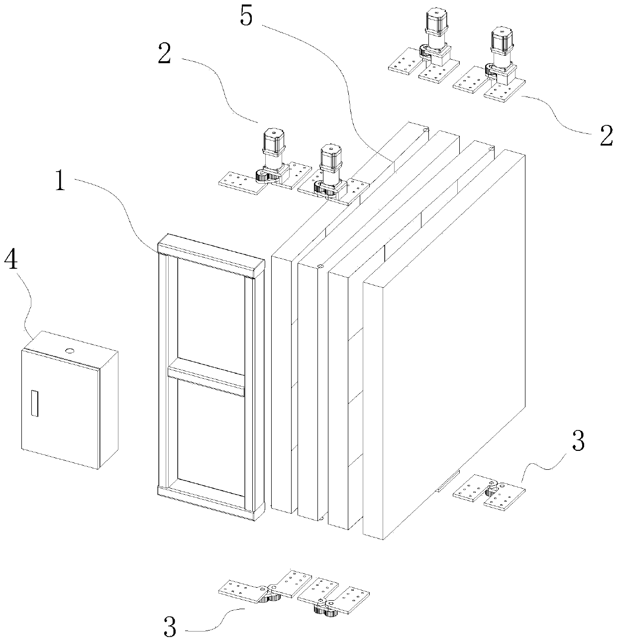 LED multi-screen automatic folding device