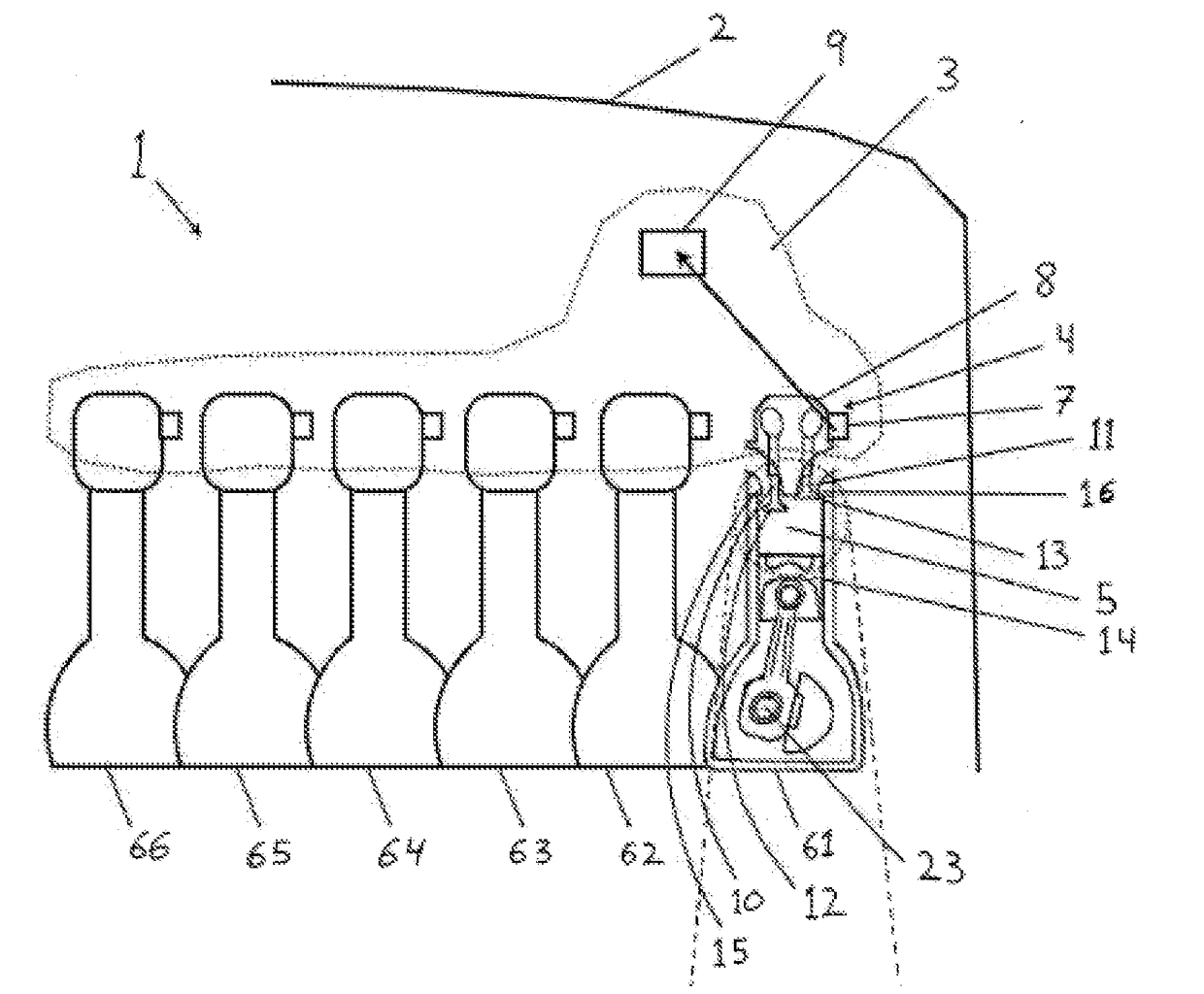 Method and device for diagnose of valves of an internal combustion engine