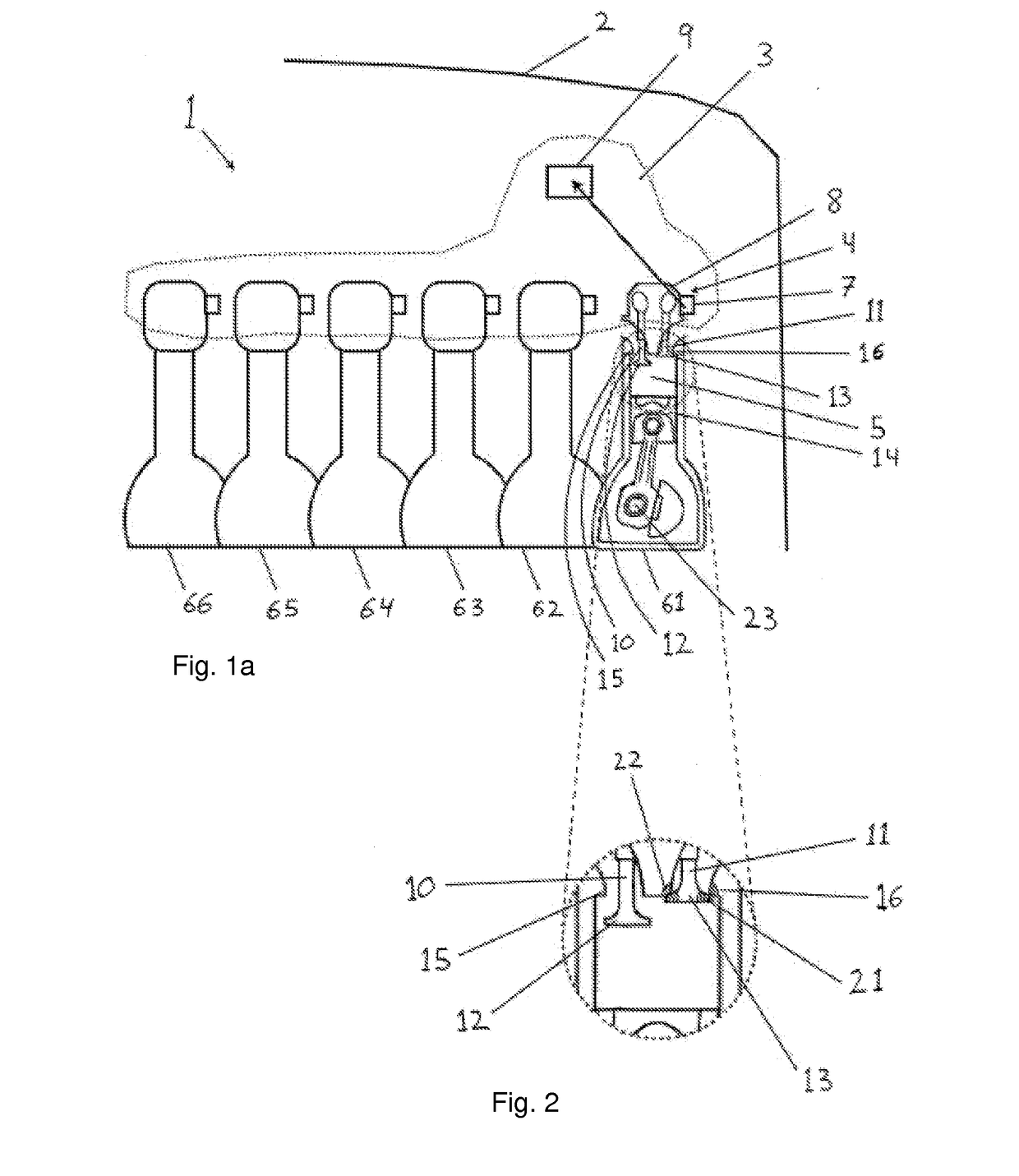 Method and device for diagnose of valves of an internal combustion engine