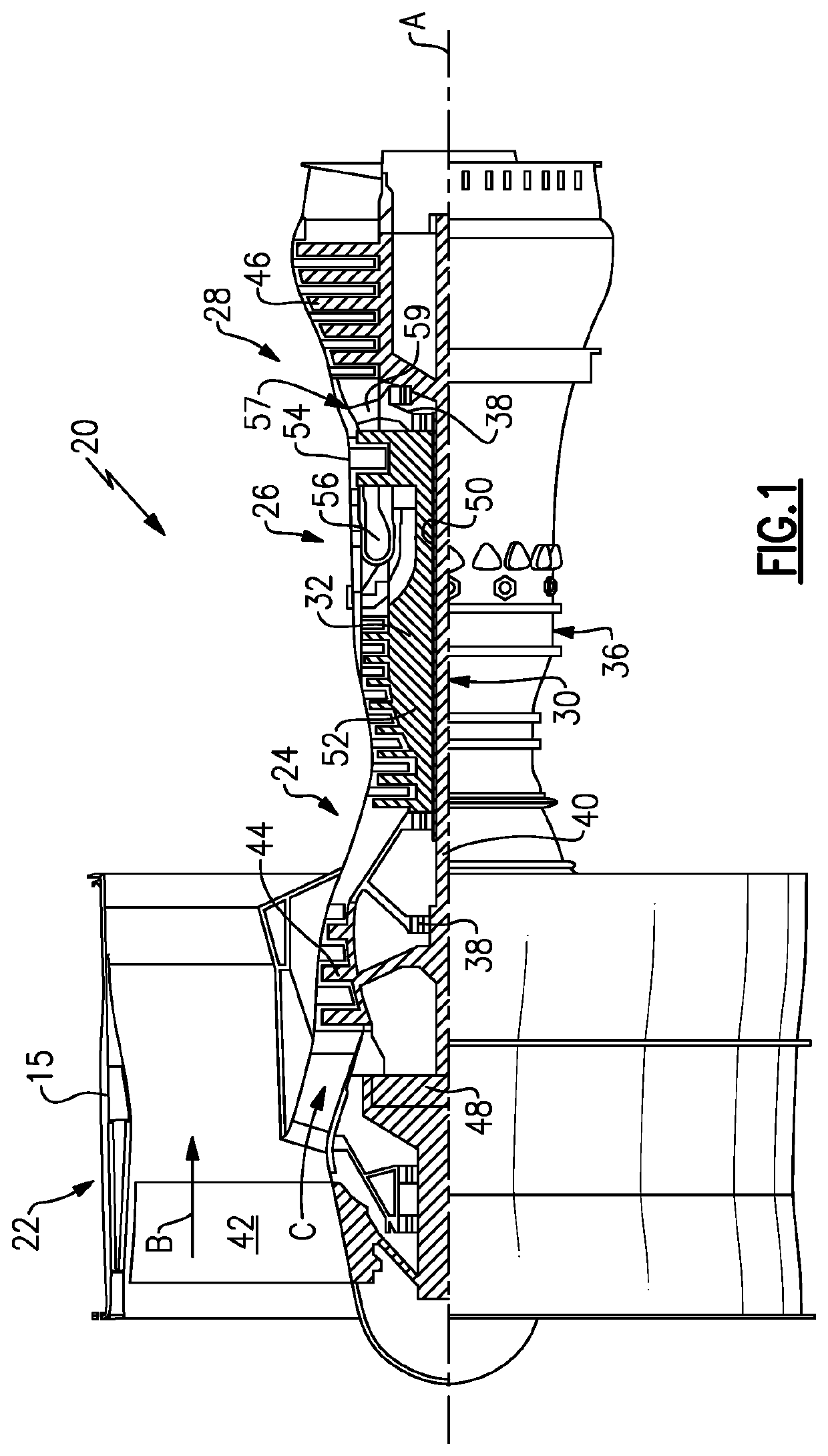 Work recovery system for a gas turbine engine utilizing an overexpanded, recuperated supercritical CO2 bottoming cycle