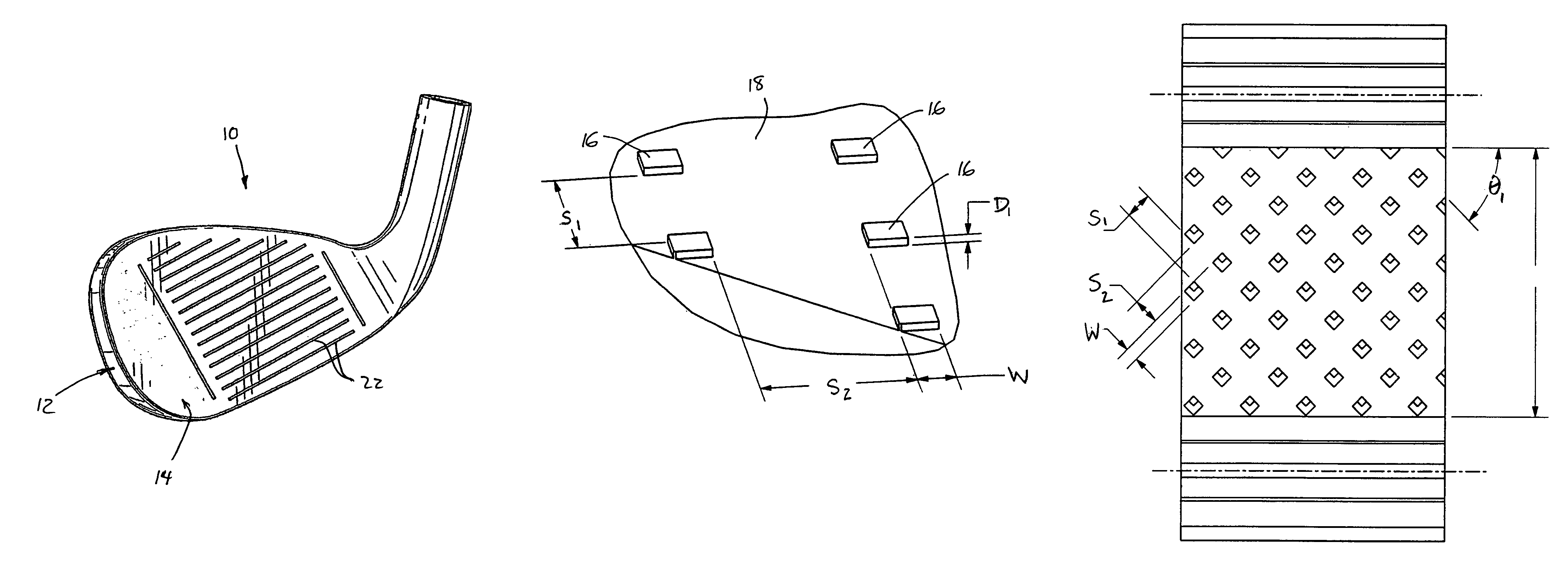 Golf club striking face