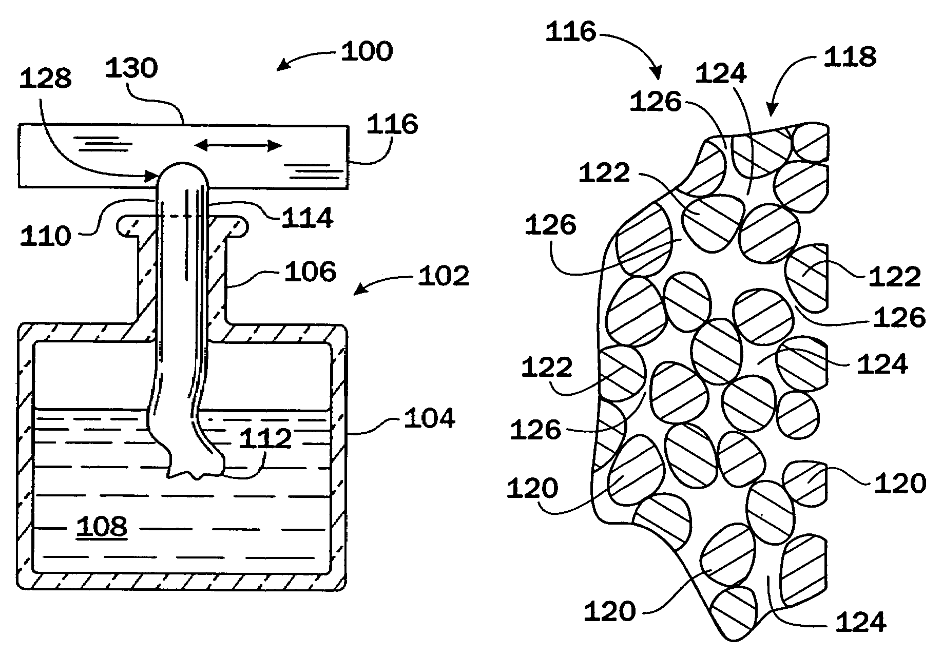 Volatile dispenser with oriented fibrous emanator