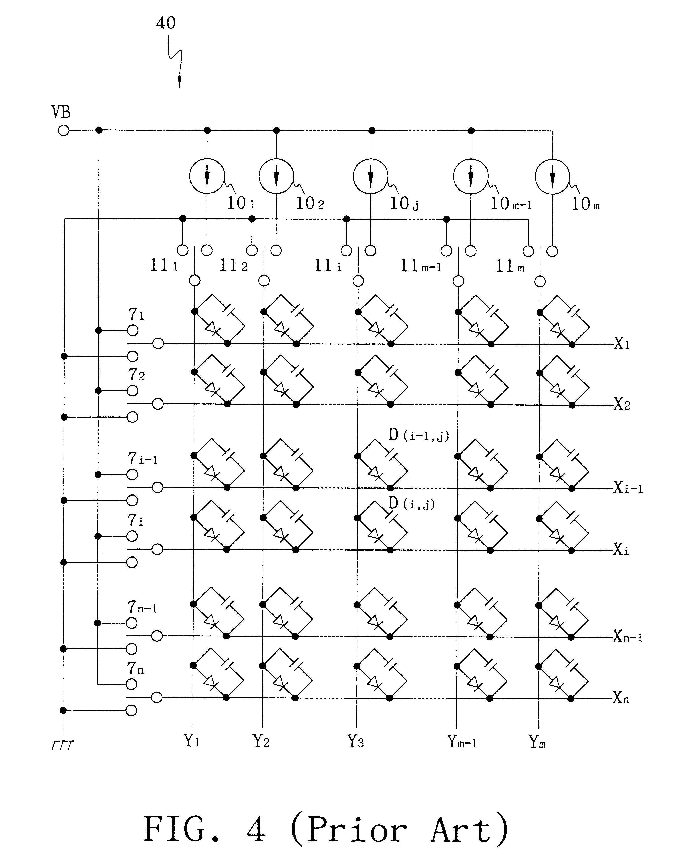 Circuit and system for driving organic thin-film EL elements