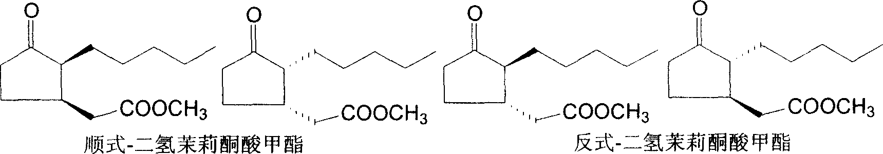 Synthesizing process of cis-dihydro jasmine keto-acid methyl ester