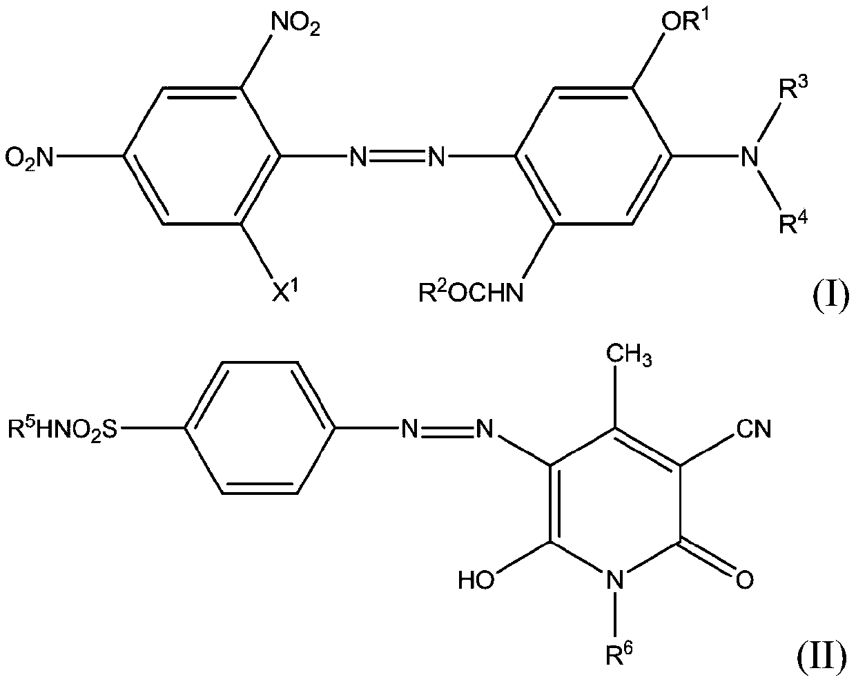 Blue-to-black dispersed dye composition and dye product