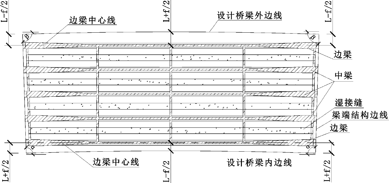 Precast beam top plate linear control construction method