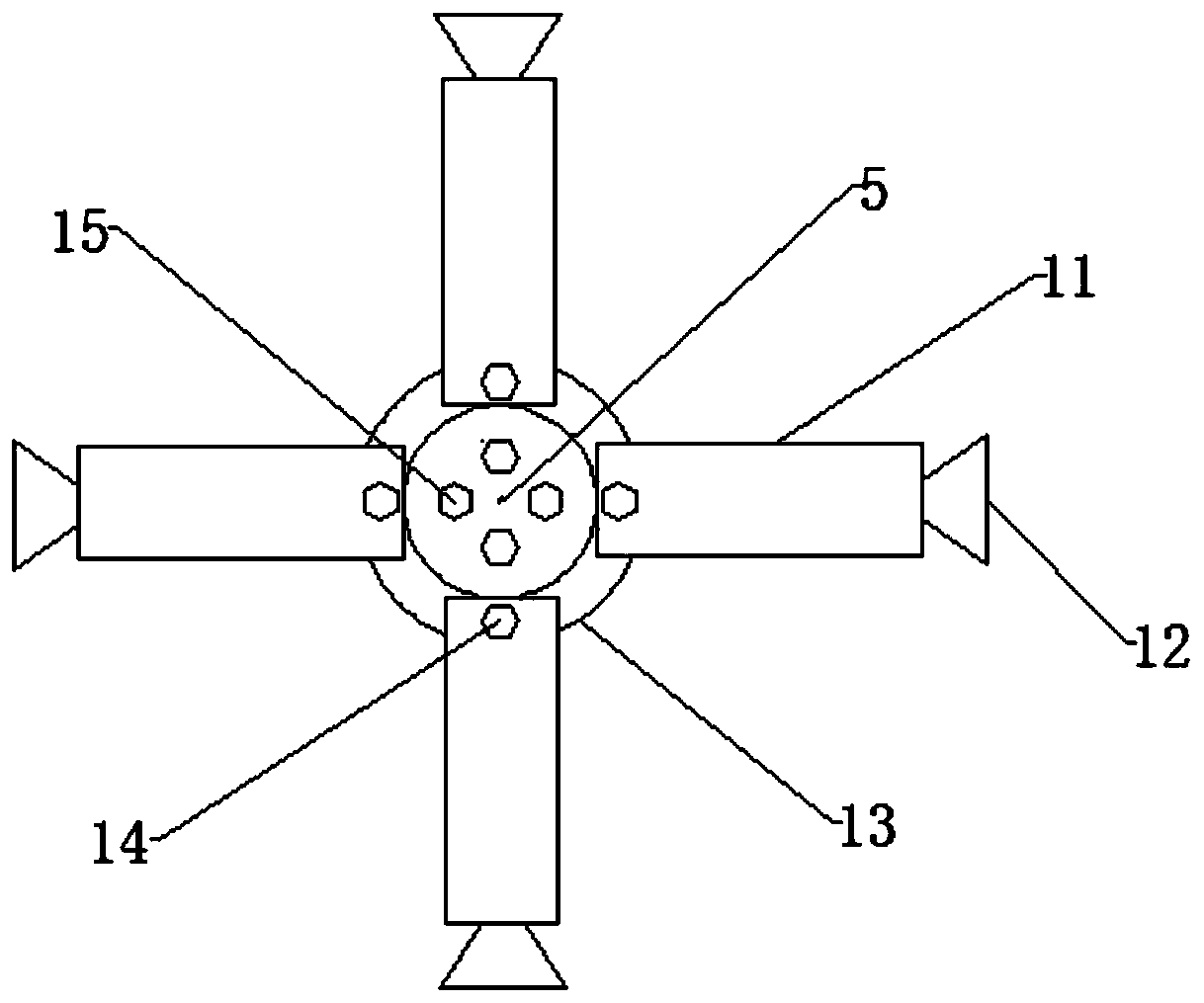 A painting manipulator used in the production of auto parts