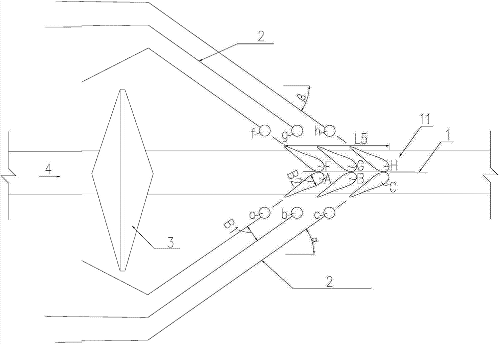 Bilateral underwater undercurrent collision concentrated energy dissipater