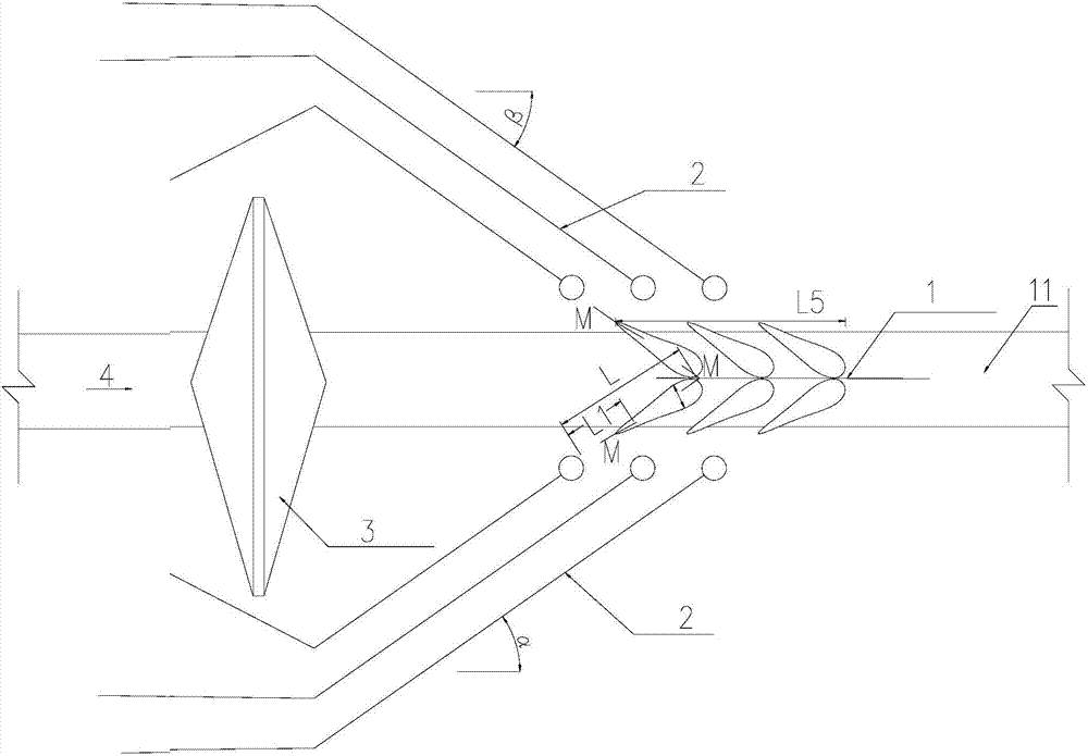 Bilateral underwater undercurrent collision concentrated energy dissipater