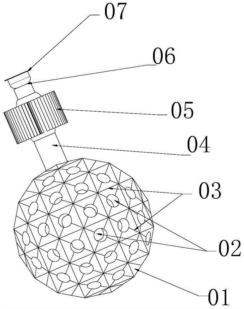 RGB colour-mixing LED rotary lamp based on micro heat pipe