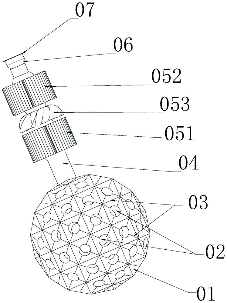 RGB colour-mixing LED rotary lamp based on micro heat pipe