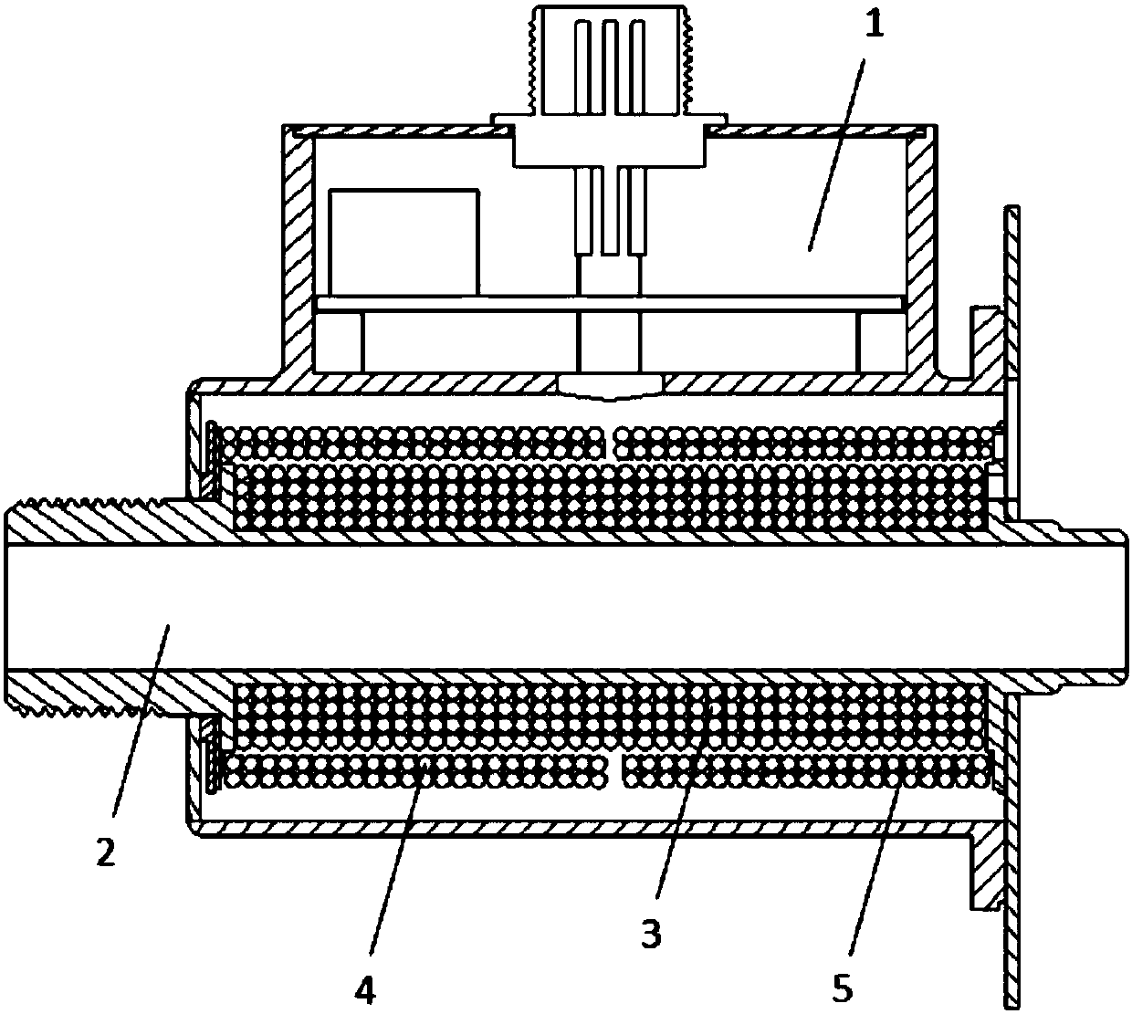 Magnetic induction particle detection device and concentration detection method