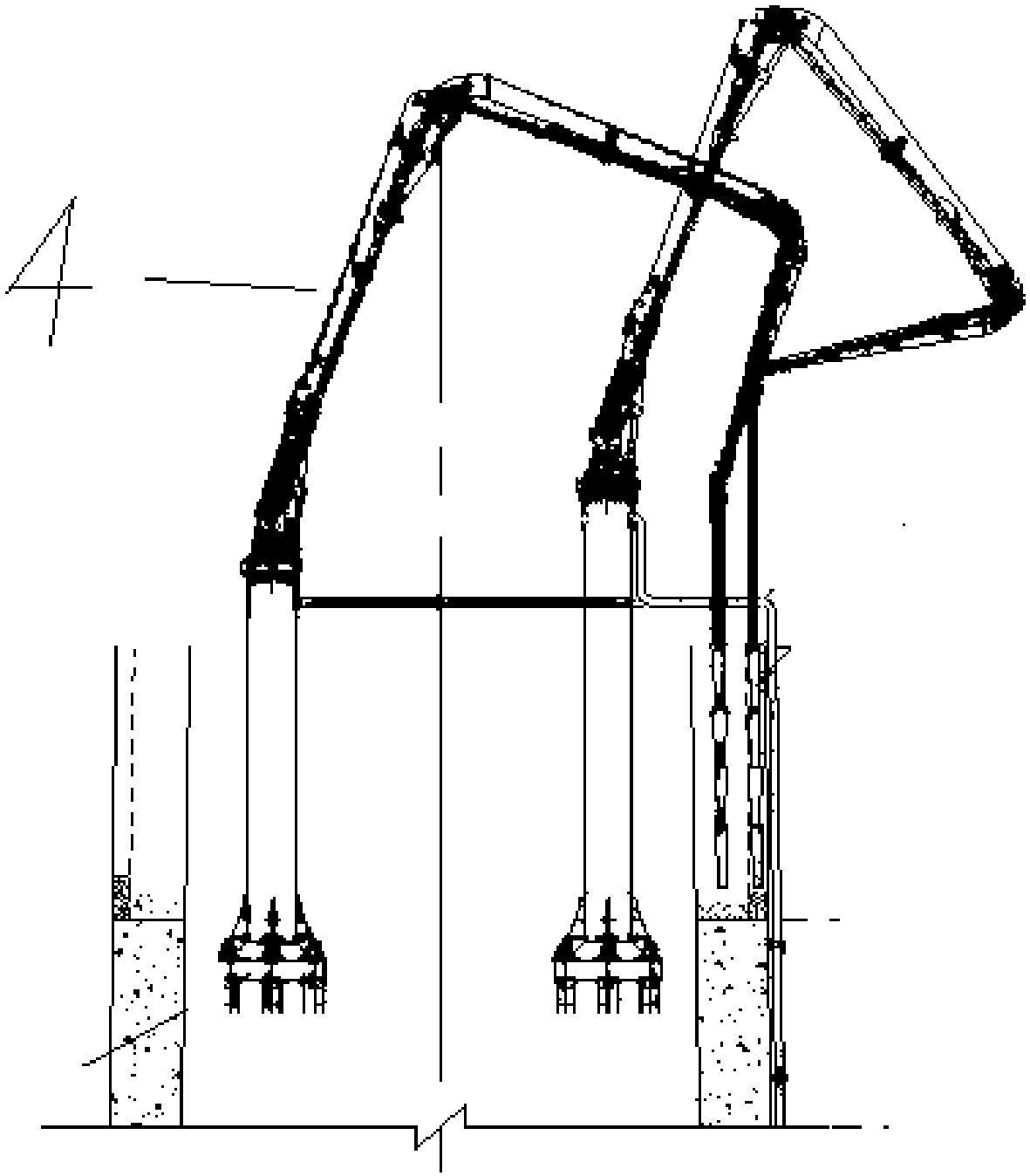 Gradient functional concrete tower column structure and construction method thereof