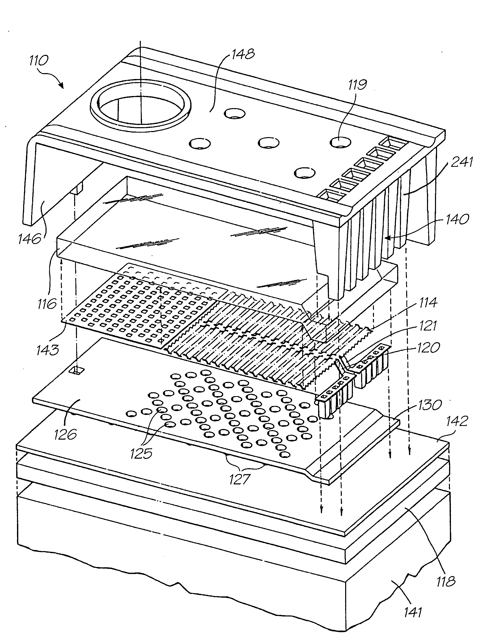 Printhead integrated circuit with ink supply channel feeding a plurality of nozzle rows