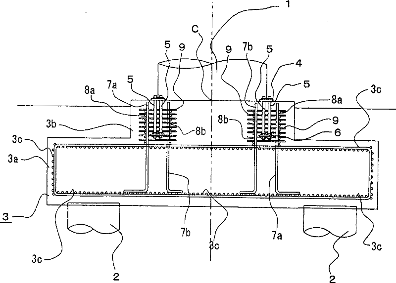 Infrastructure of tower shaped structure