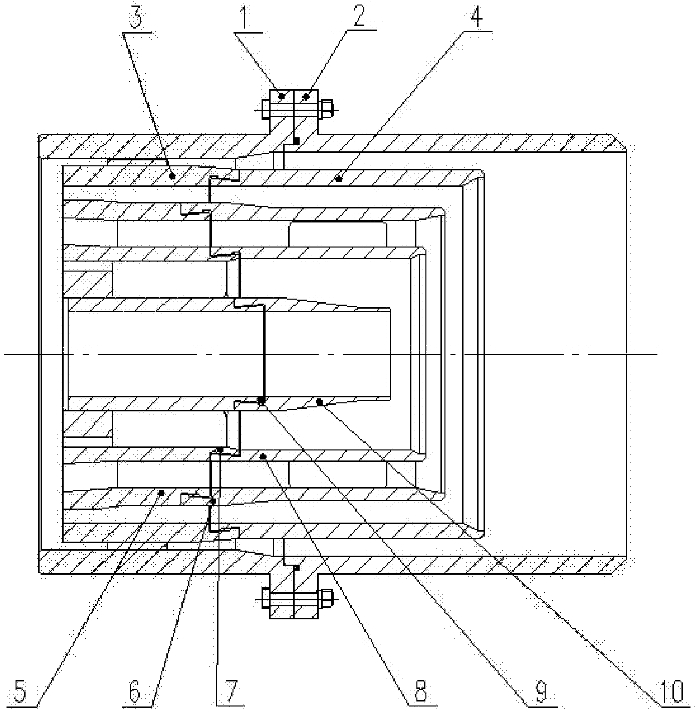 Powdered coal burner head with high efficiency and low wear