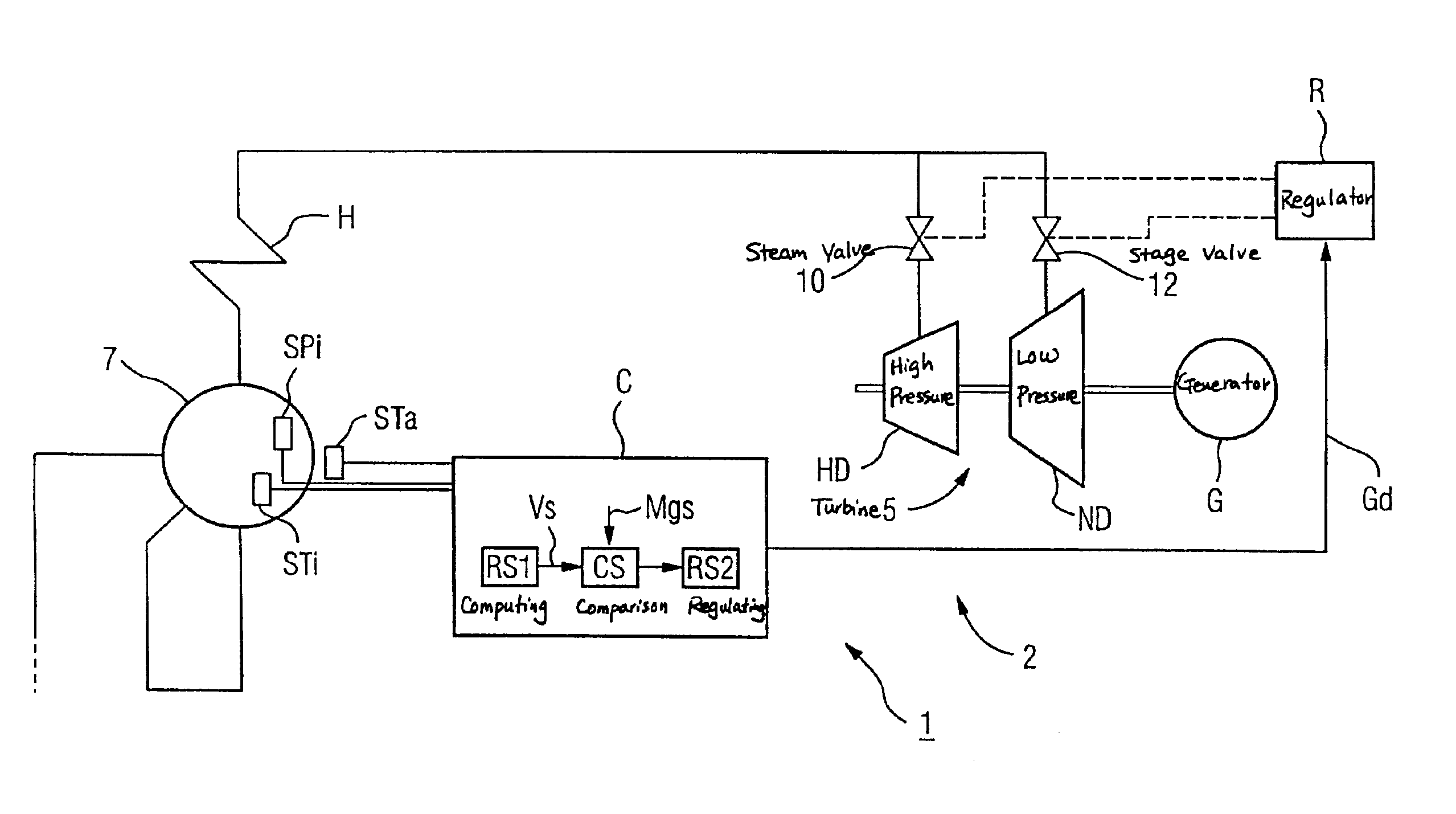 Method and device for operating a steam power plant, in particular in the part-load range