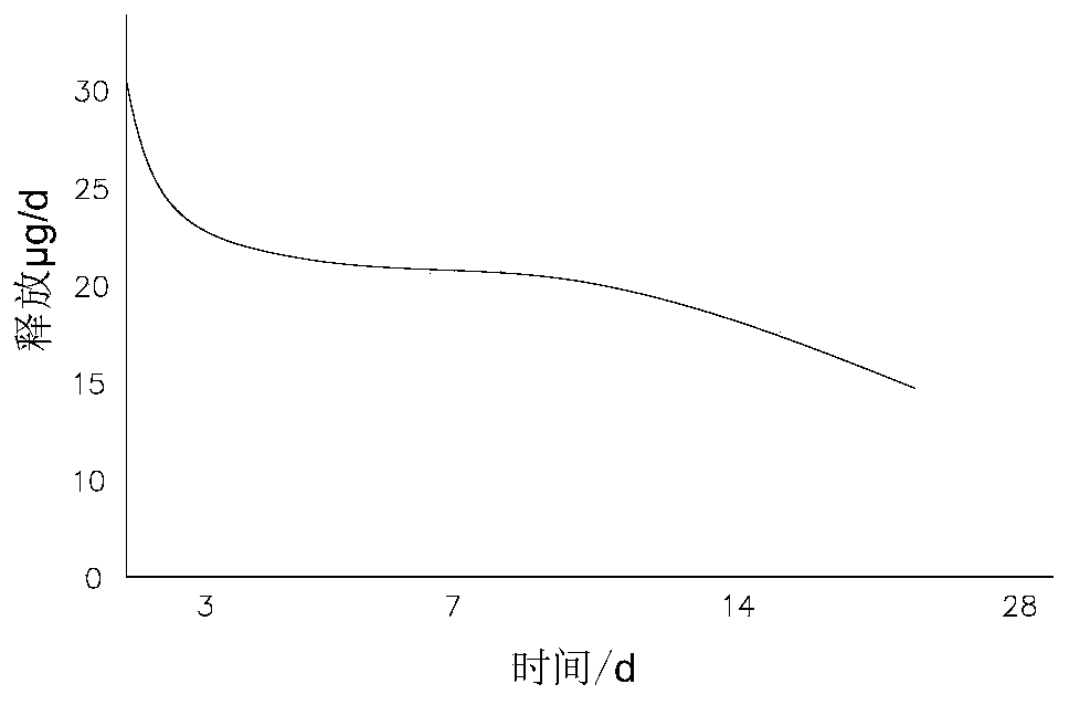 Medicine-containing slow-release granules for nasal mucosa and application of medicine-containing slow-release granules