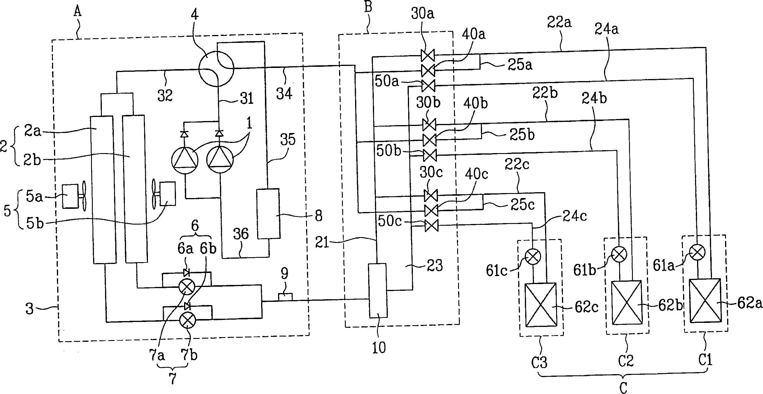 Multi-umit air conditioner and control method