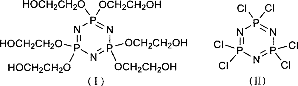 Synthetic method of 6(4-hydroxyl ethyoxyl) cyclotriphophazene