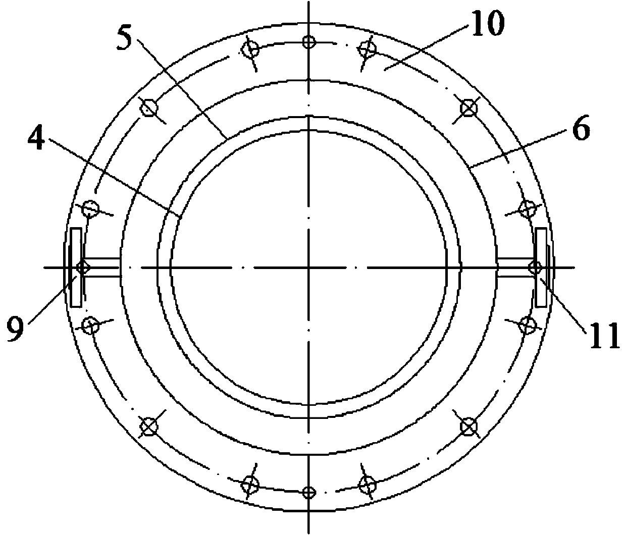 Ascending pipe heat exchange device for raw gas of coke oven