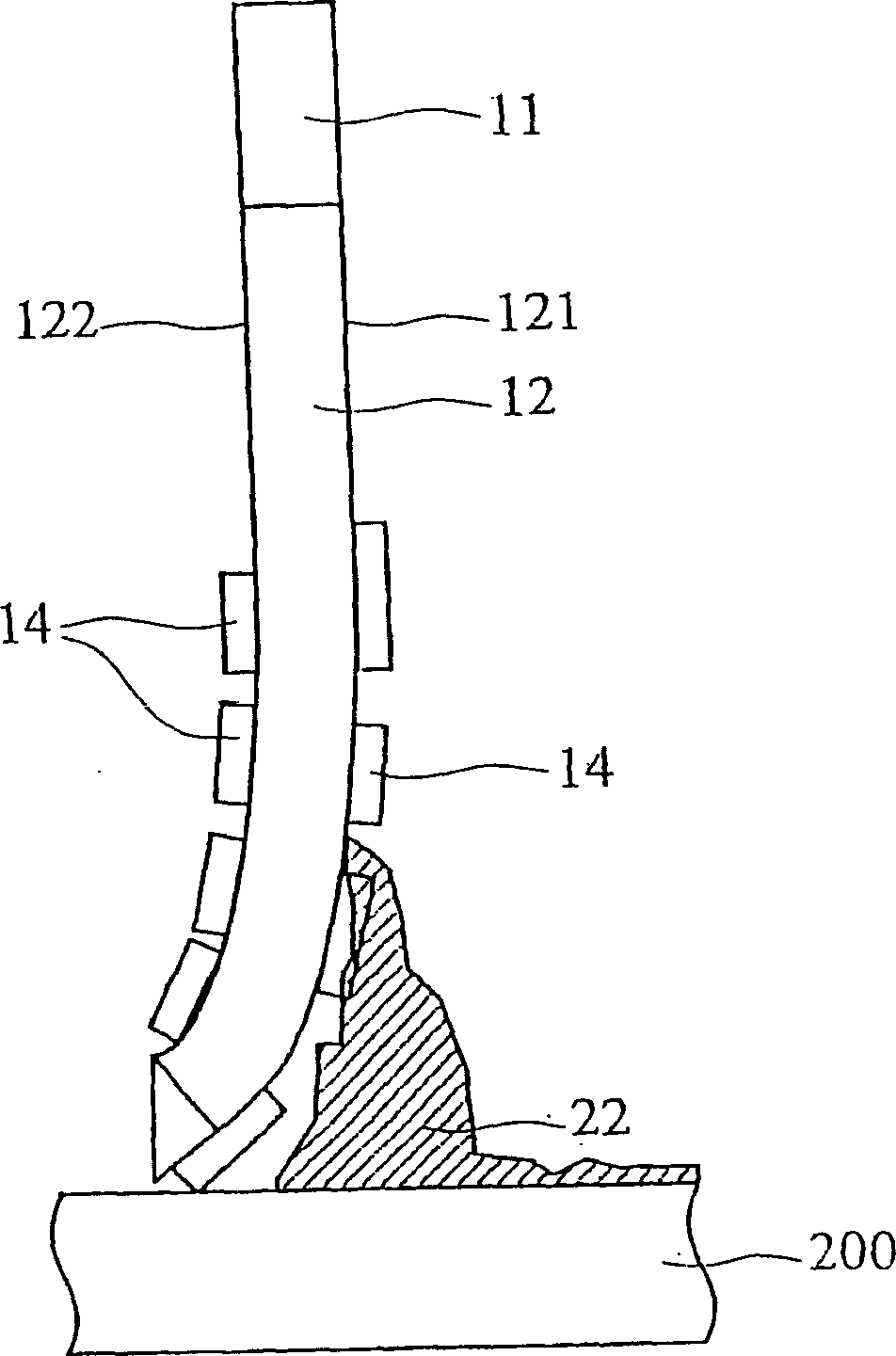 Contamination detecting method for LCD cell panel and sampling tool therefor