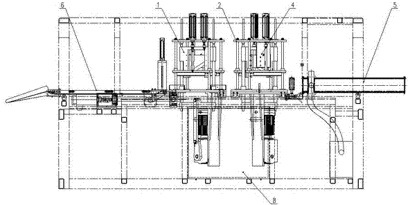 Dual-cutter dual-angle fixed-length crank cutting device