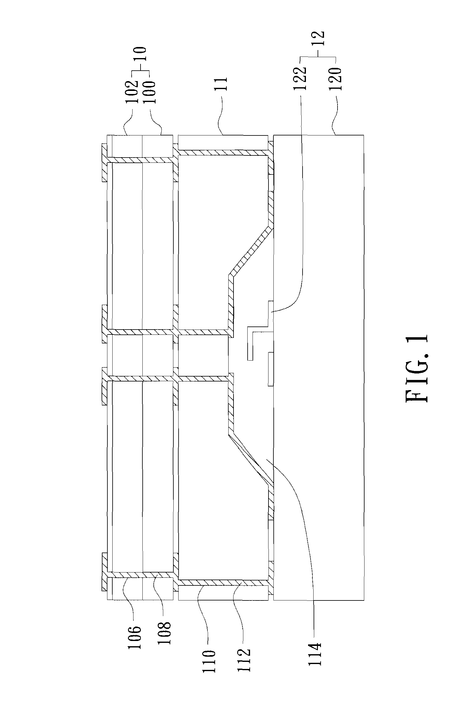 Packaging structure for integration of microelectronics and MEMS devices by 3D stacking and method for manufacturing the same