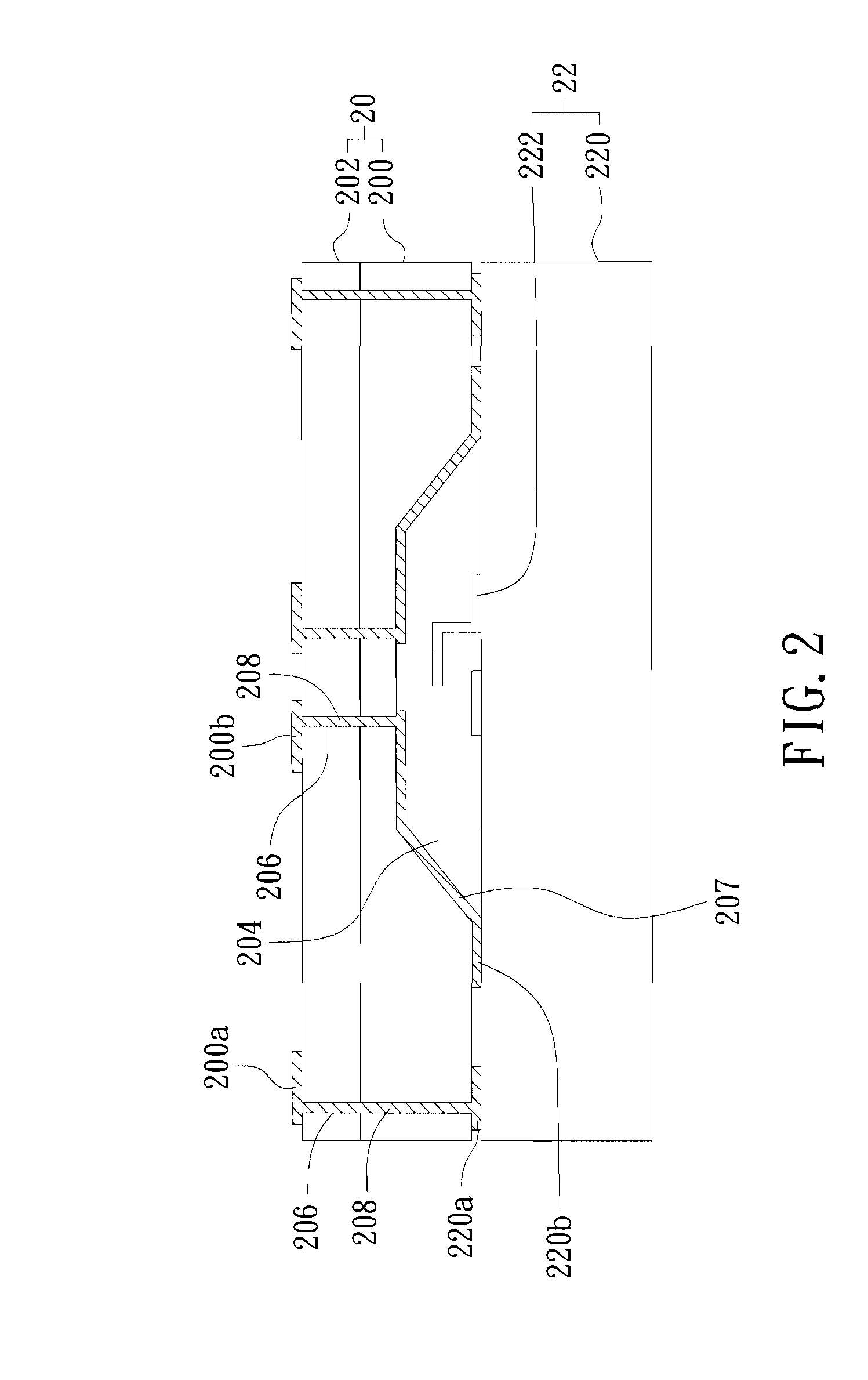 Packaging structure for integration of microelectronics and MEMS devices by 3D stacking and method for manufacturing the same