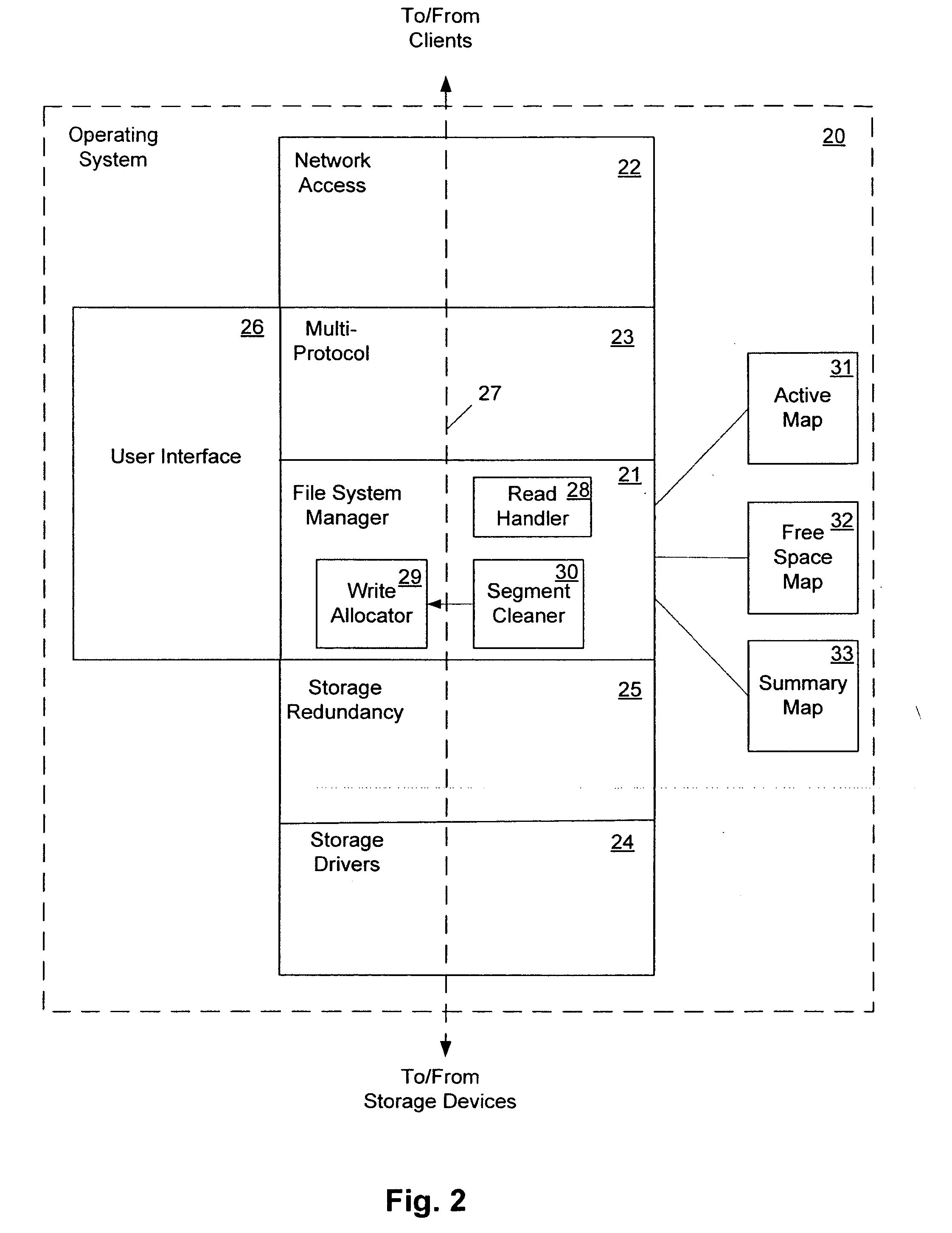 Method and apparatus for defragmentation and for detection of relocated blocks