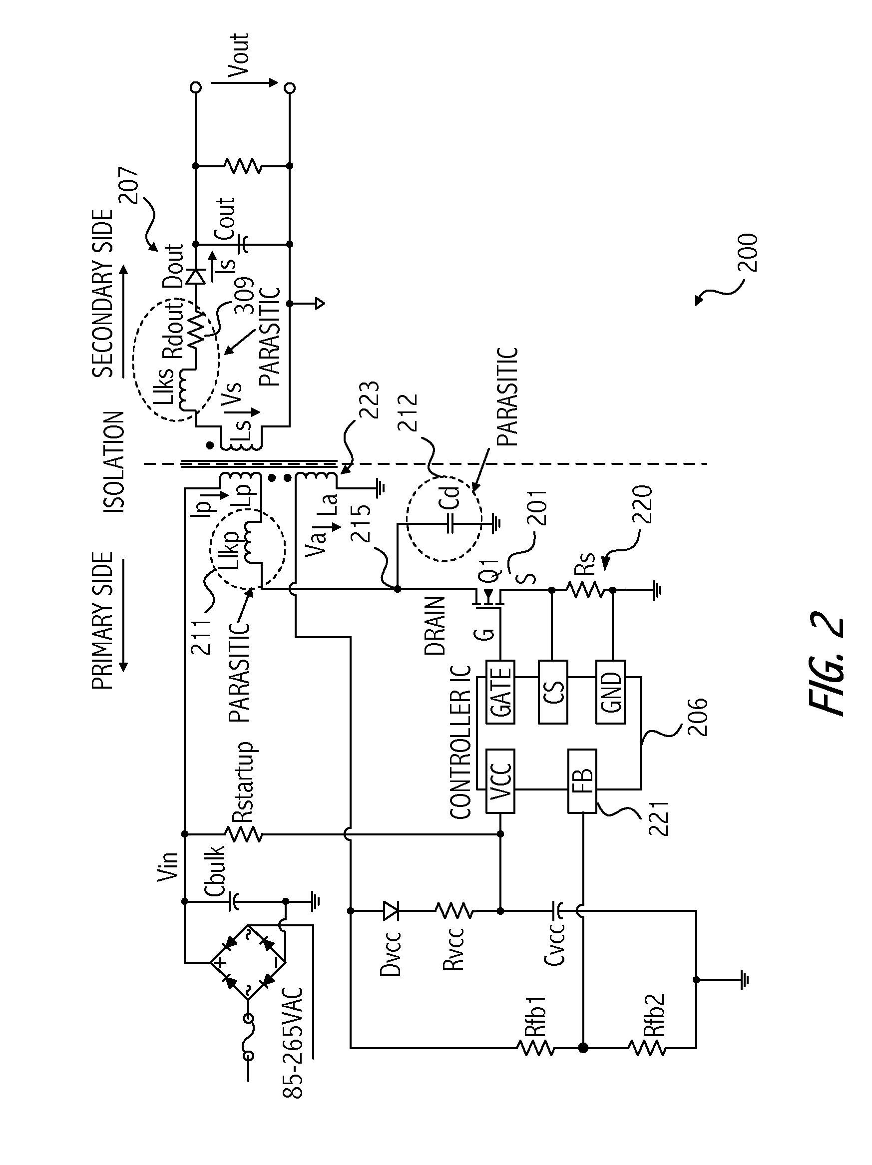 Primary side sensing for isolated fly-back converters