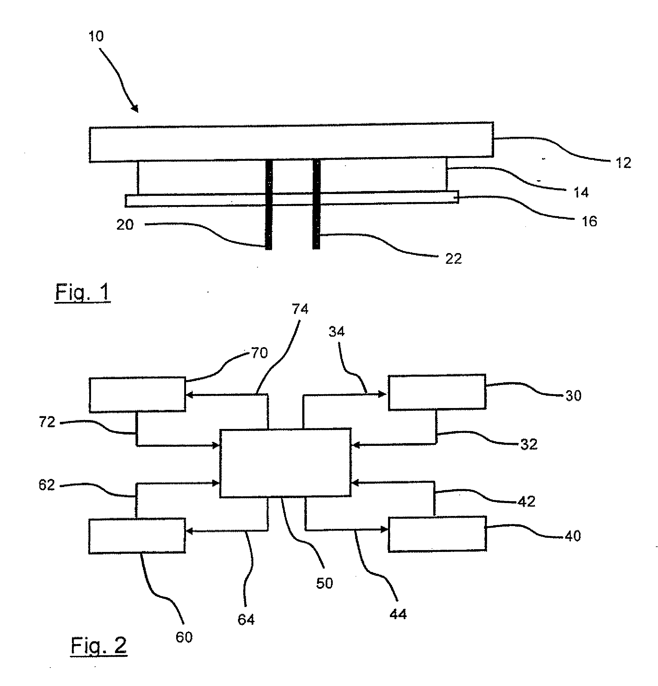 Temperature and wear and tear sensor for brake or clutch devices