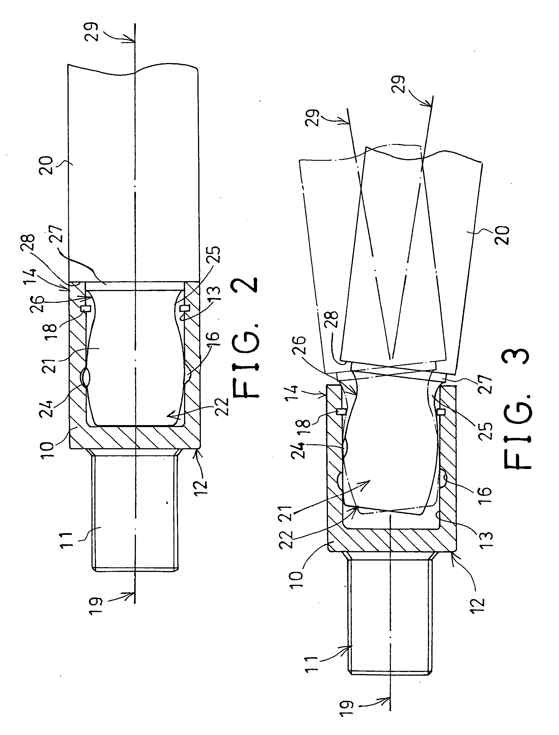 Pivotal driving tool assembly