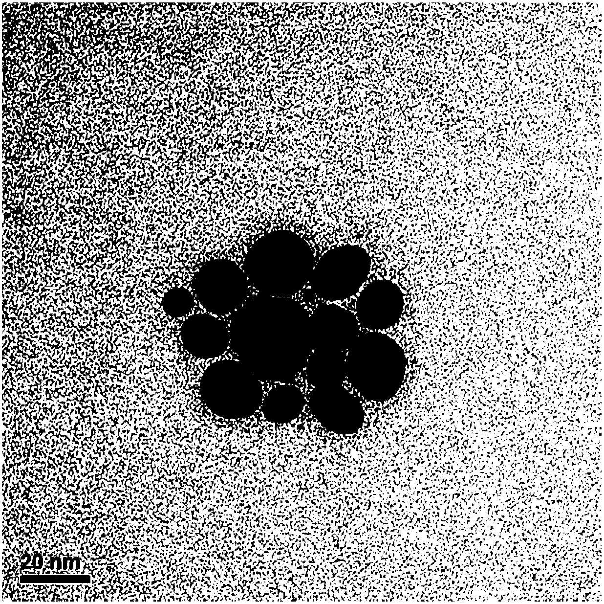 Reduced graphene/ferric oxide/noble metal nanocomposite material, preparation method and application thereof