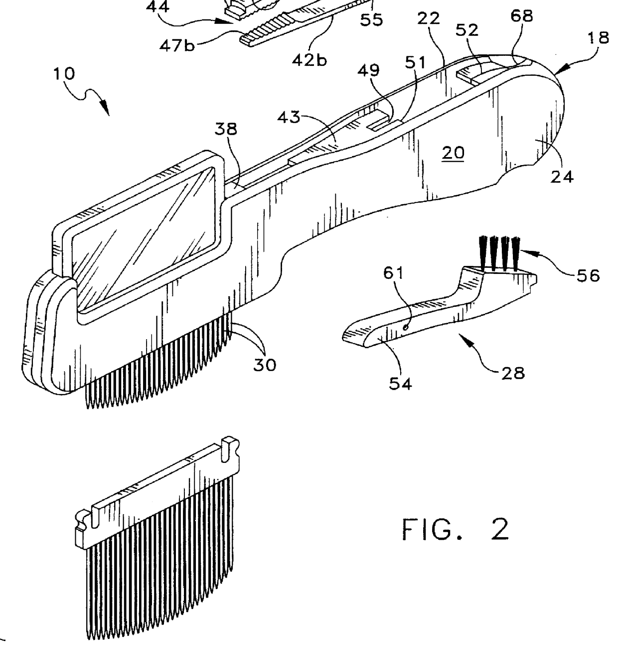 Lice comb assembly