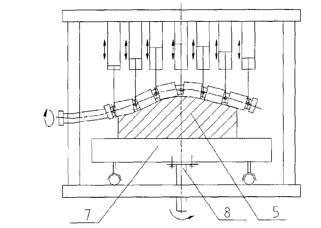 Curved surface finishing processing device