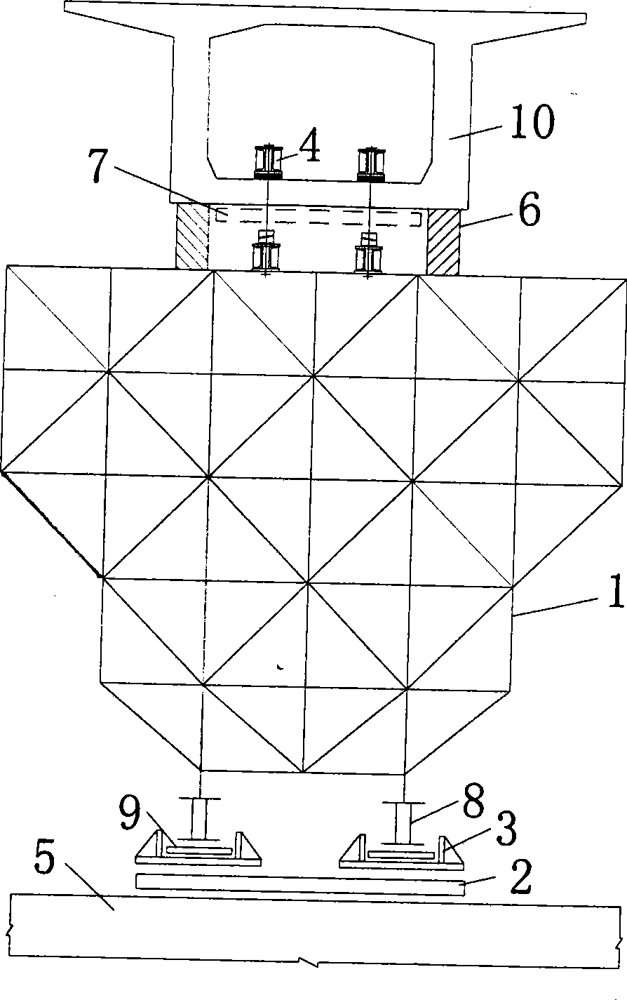 Mobile bracket, formwork integral system and method for constructing continuous beam