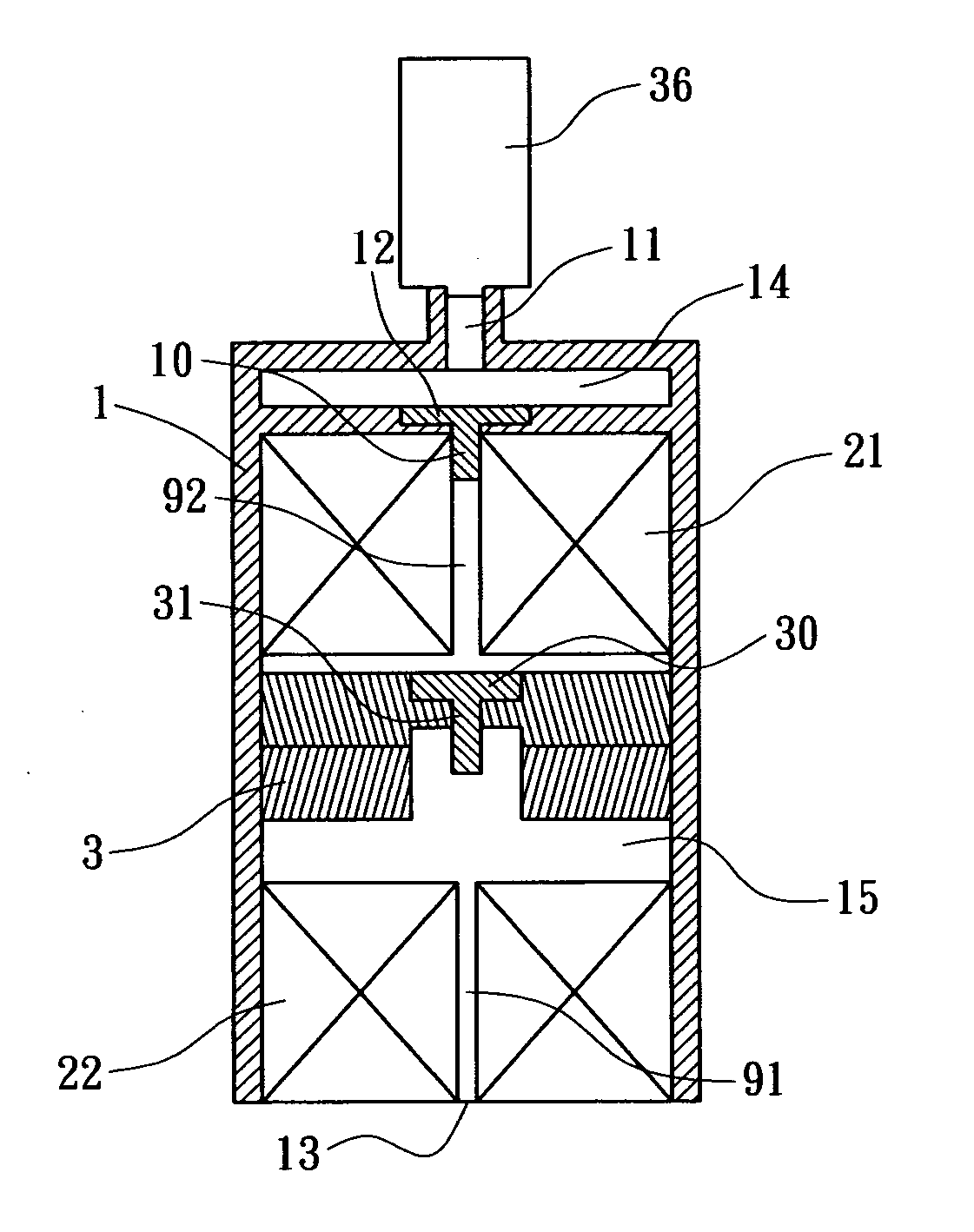 Linear oscillating pressurizing device