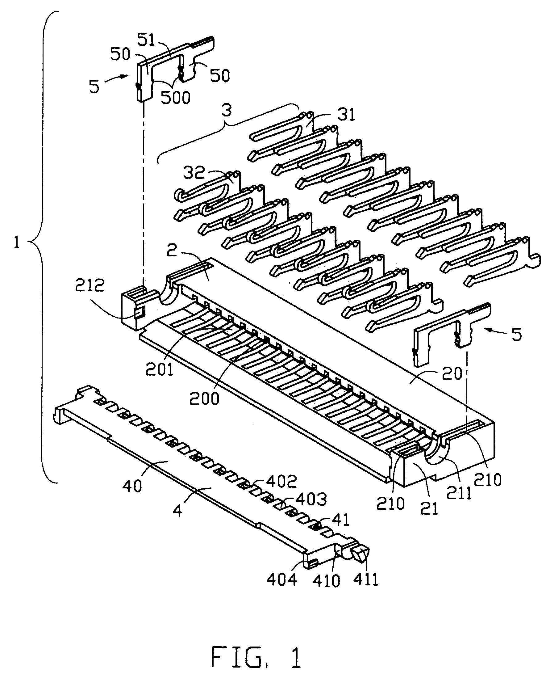 Flexible board electrical connector