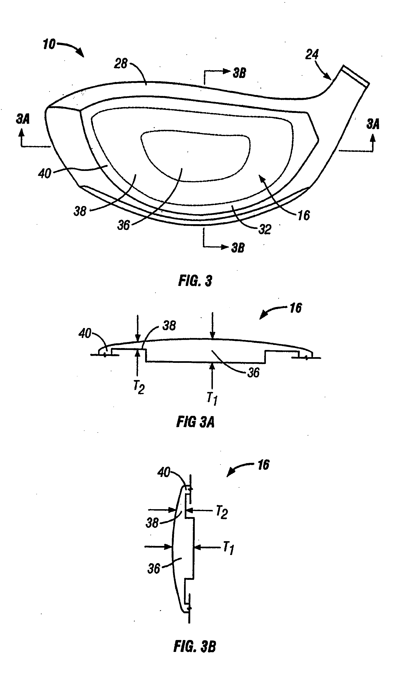 Golf club head with variable flexural stiffness for controlled ball flight and trajectory