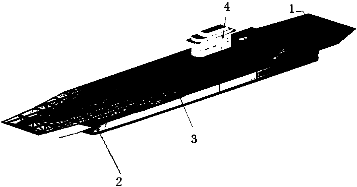 Aluminum alloy assembled twin-hull high-speed target vessel