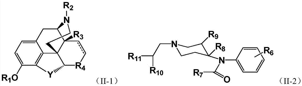 Pegylated opioid-like substance having low addiction effect