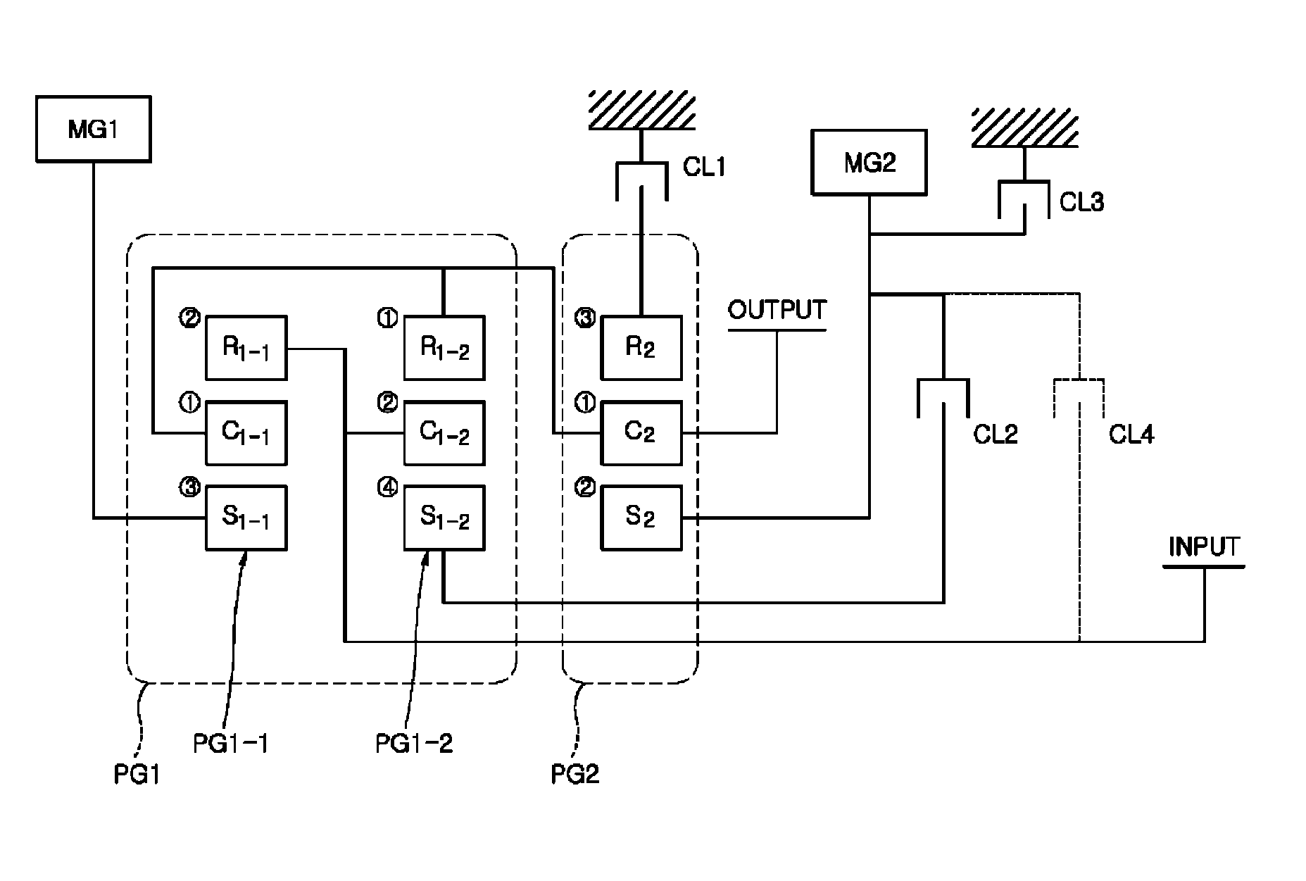 Transmission for hybrid electric vehicle