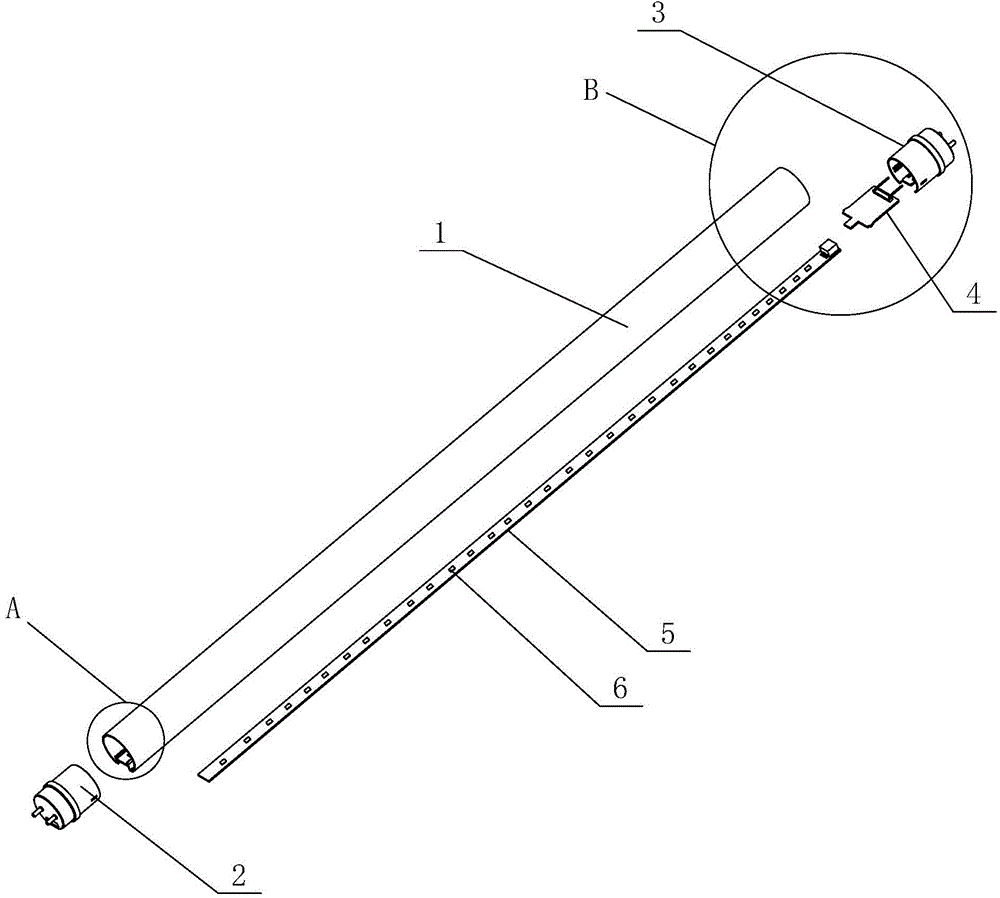 LED (light-emitting diode) lamp tube