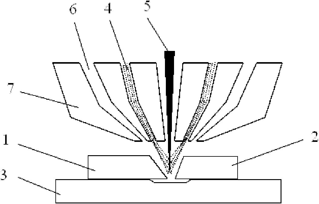 Method for performing laser welding by filling powder between aluminum sheet and steel sheet